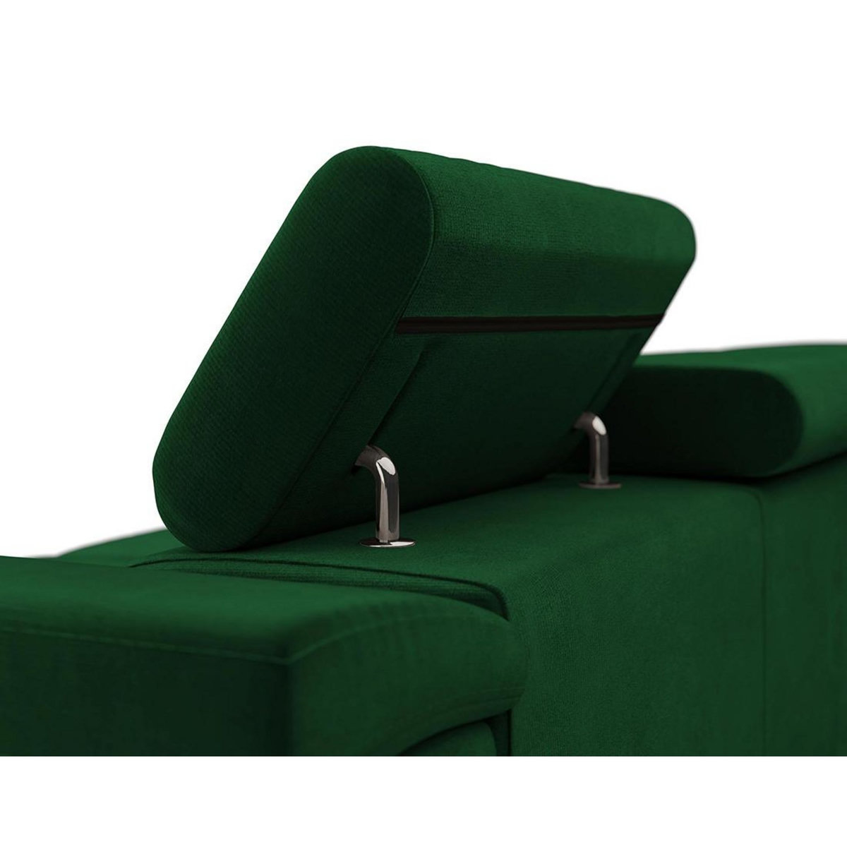 BEST MOBILIER Pablo - canapé droit 2 places avec têtières ajustables - en velours