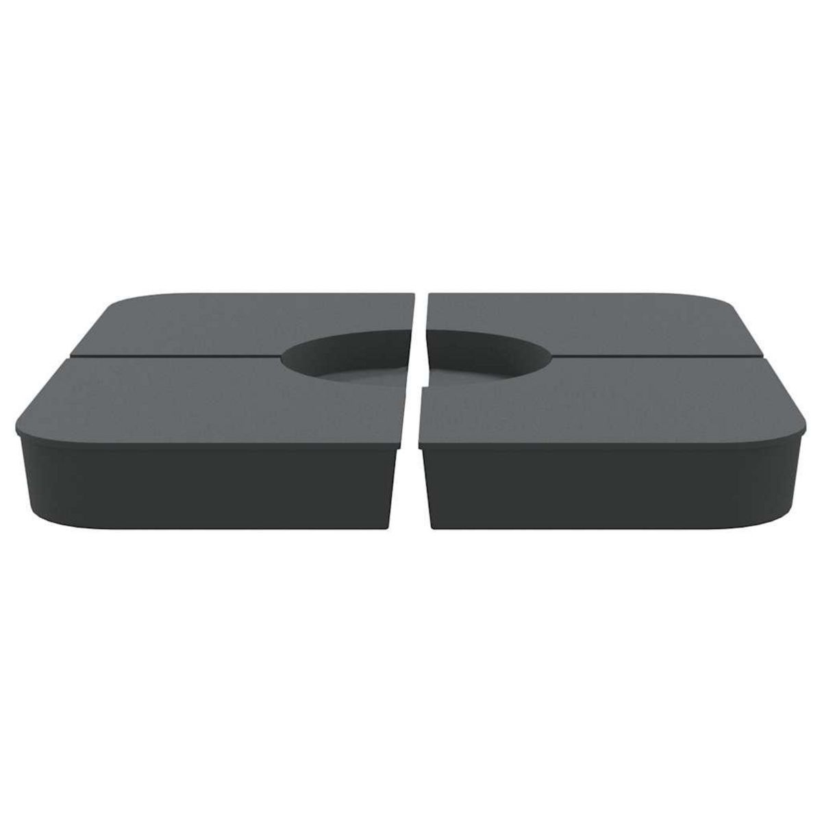 VIDAXL Ensemble de base de parasol pour parasols a pied croise 4pcs PP