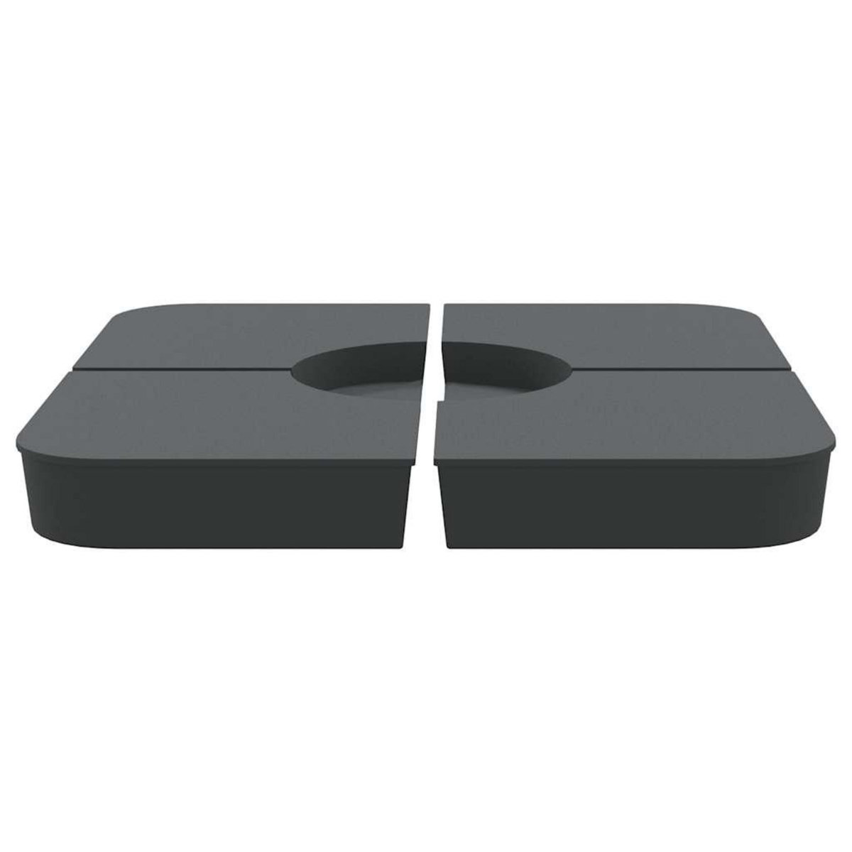 VIDAXL Ensemble de base de parasol pour parasols a pied croise 4pcs PP