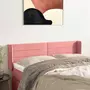 VIDAXL Tete de lit avec oreilles Rose 147x16x78/88 cm Velours