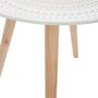  Table d'Appoint Scandinave  Mileo  49cm Blanc