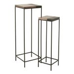Paris Prix Lot de 2 Sellettes Gigognes  Kinsley  119cm Bronze & Noir