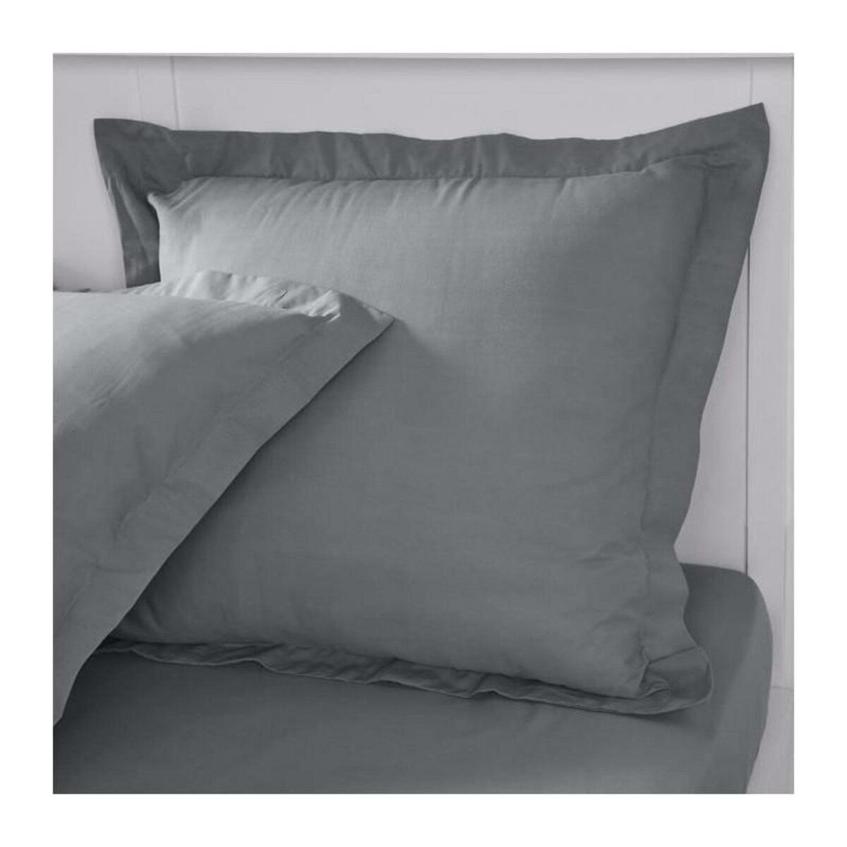 Today Taie d'oreiller TODAY Essential - 63 x 63+5 cm - 100% Coton uni - Acier