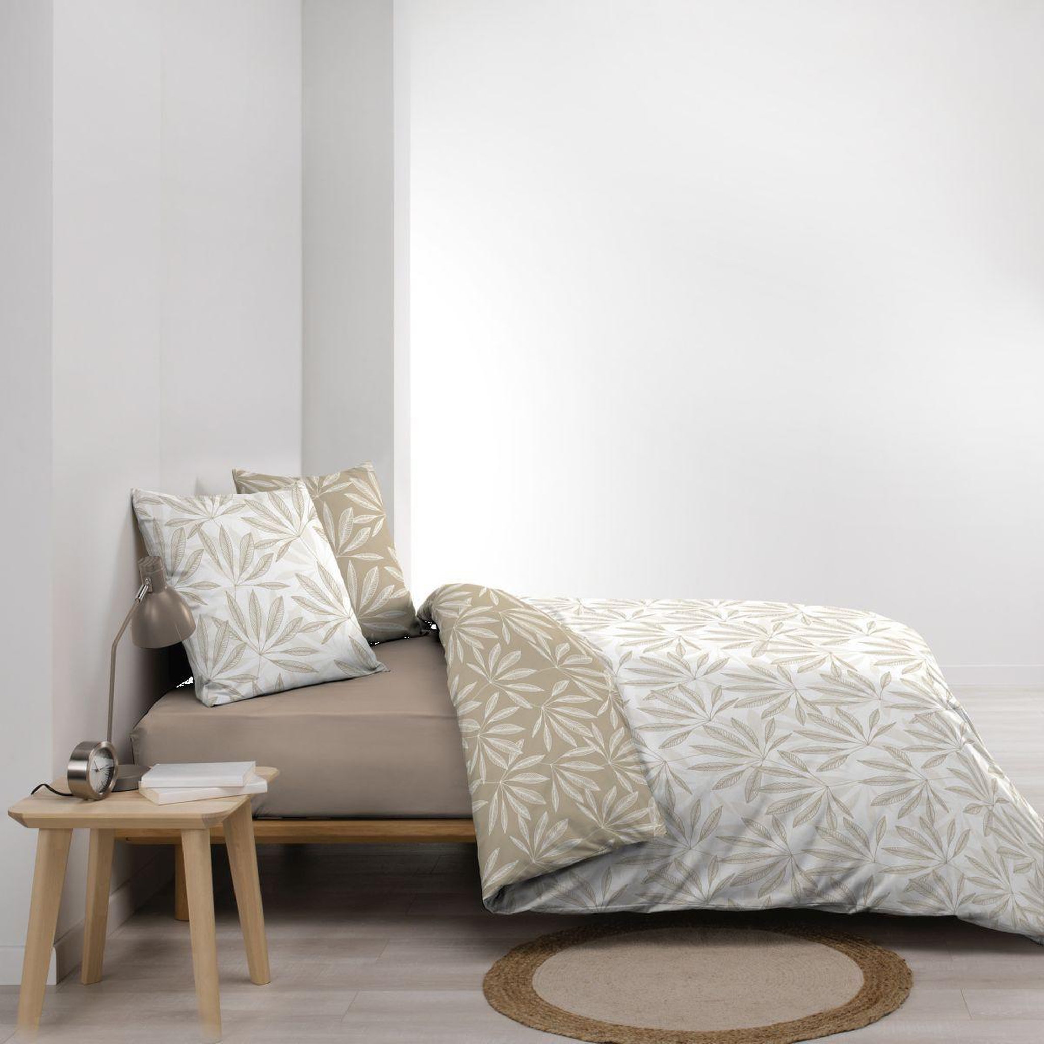 Voir la diapositive 3 : Douceur d'Intérieur Parure de lit 3 pièces  malia  260x240cm naturel
