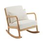 Voir la diapositive 1 : Habitat et Jardin Fauteuil à bascule style scandinave bouclette et bois   Clinton   - Beige