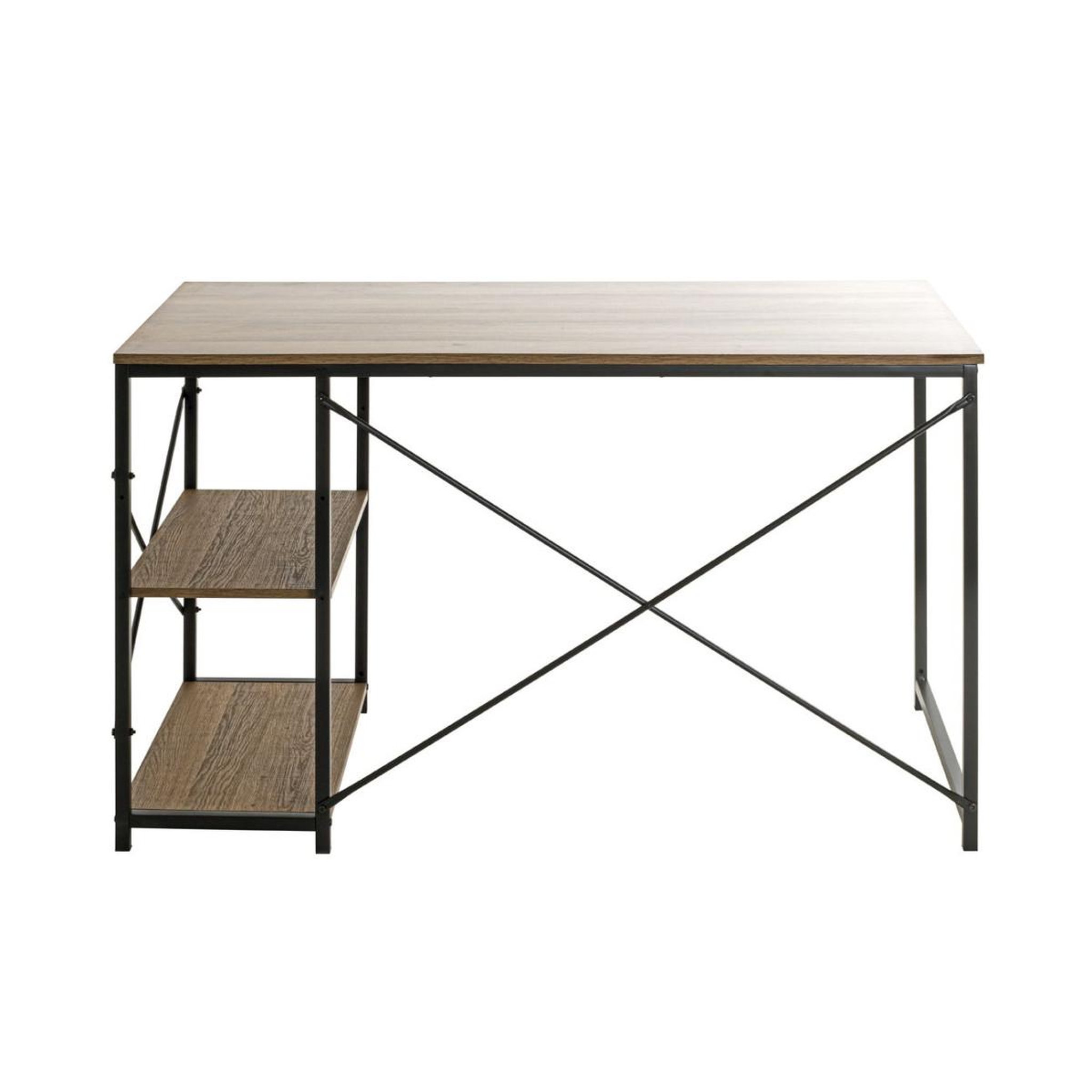Voir la diapositive 4 : Paris Prix Bureau design 2 niches  ademo  120cm chêne & noir