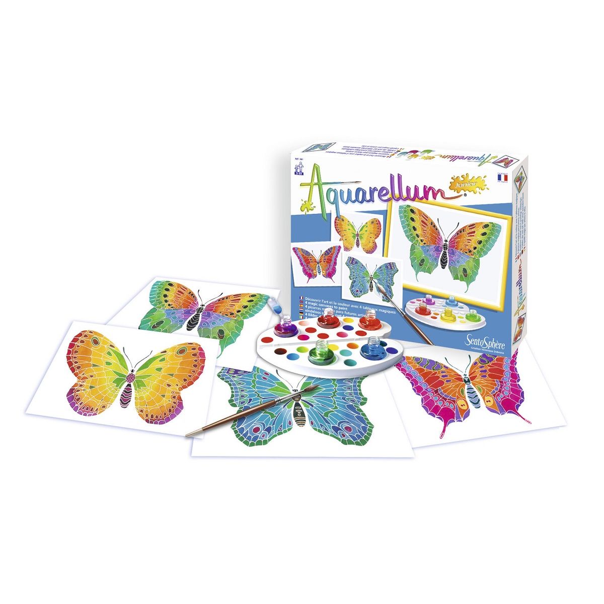 Sentosphère Peinture Aquarellum junior papillons