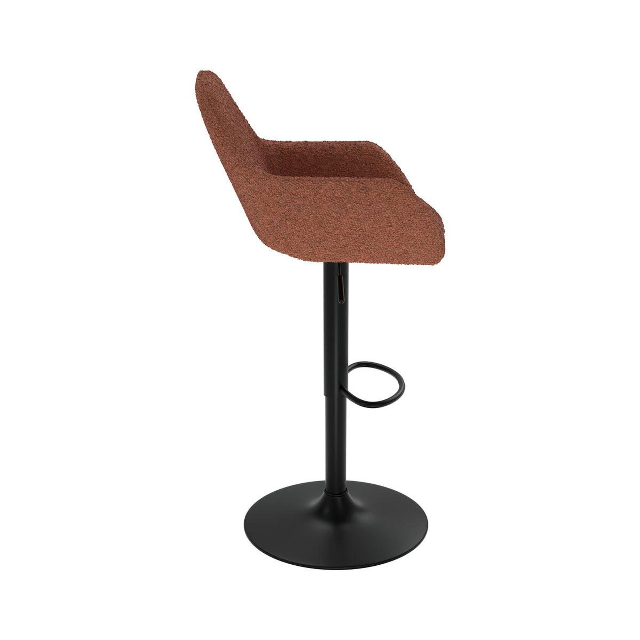 Voir la diapositive 6 : MAISON PAVANE Lot de 2 chaises de bar effet laine bouclette rouge brique 63/83 cm-adam