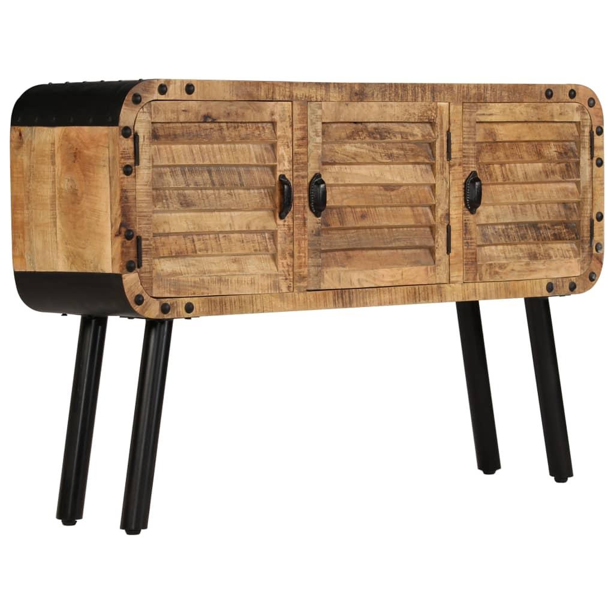 Voir la diapositive 1 : VIDAXL Buffet Bois de manguier massif 120x30x76 cm