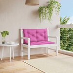 VIDAXL Coussins de banc de jardin lot de 2 rose 100x50x7 cm tissu