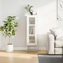 Voir la diapositive 4 : VIDAXL Buffet haut blanc 36x39x123 cm acier lamine a froid