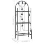 Voir la diapositive 6 : VIDAXL Support a plantes 3 niveaux Noir 52x28x128 cm Fer