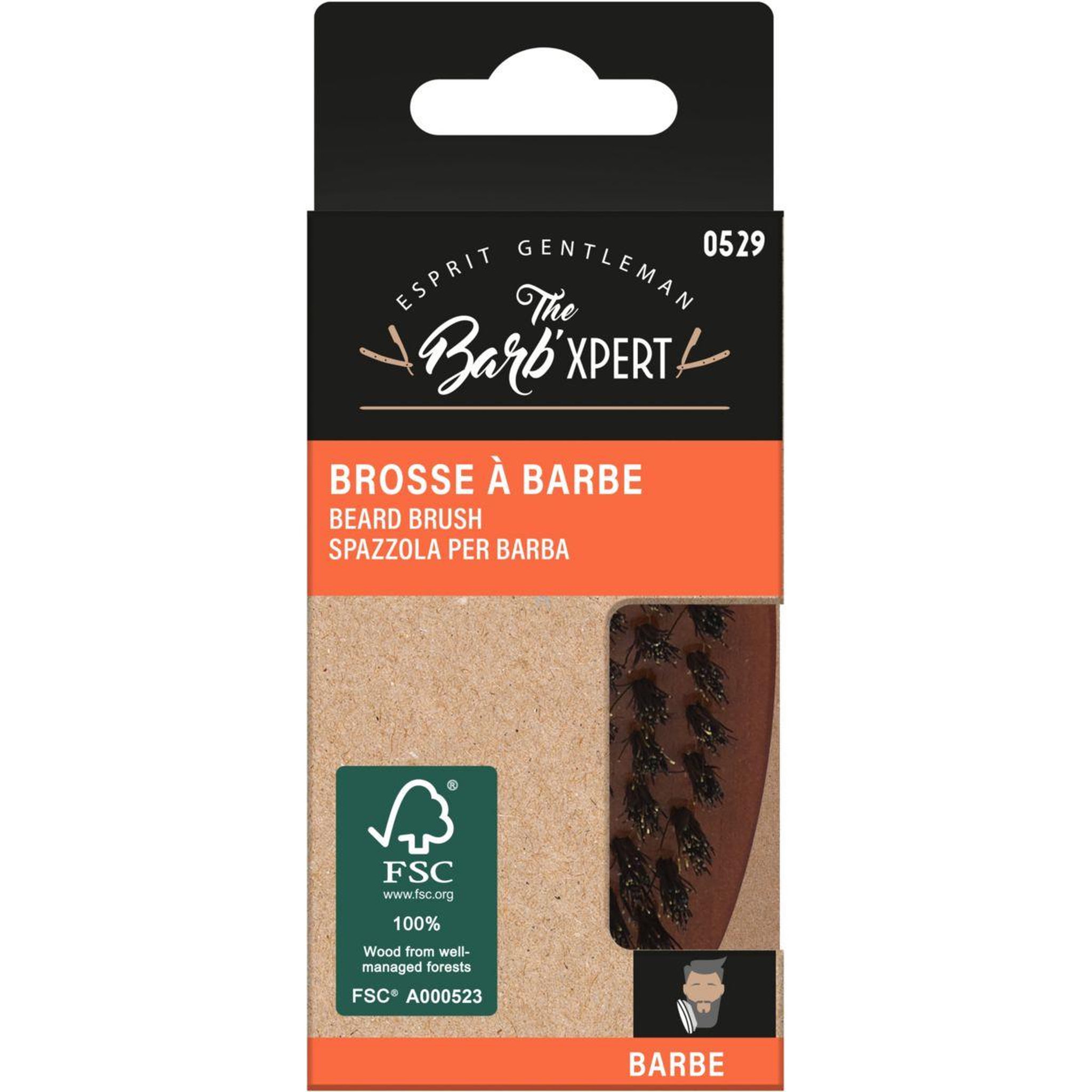THE BARB'XPERT Brosse à barbe au bois FSC