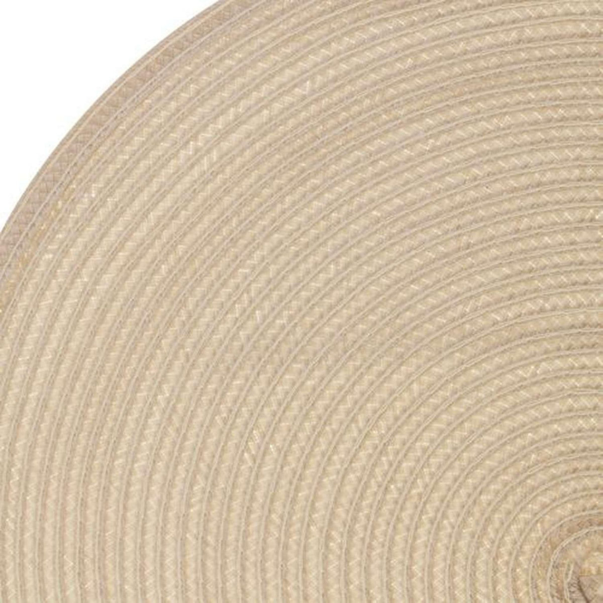 SECRET DE GOURMET Lot de 2 sets de table Tressés Ronds - Diam. 38 cm - Noir