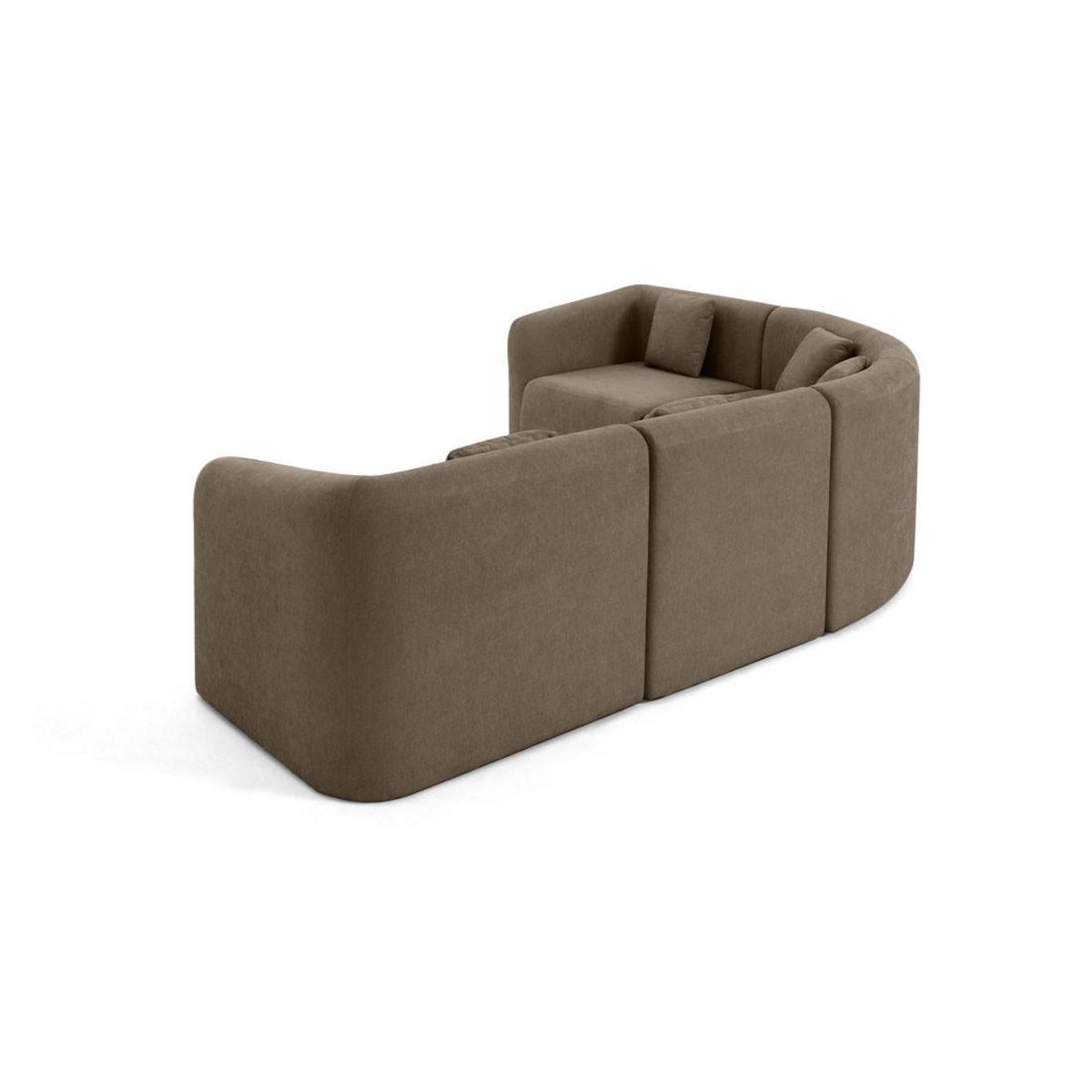 LISA DESIGN Ikare - canapé d'angle modulable réversible - 5 places - en tissu