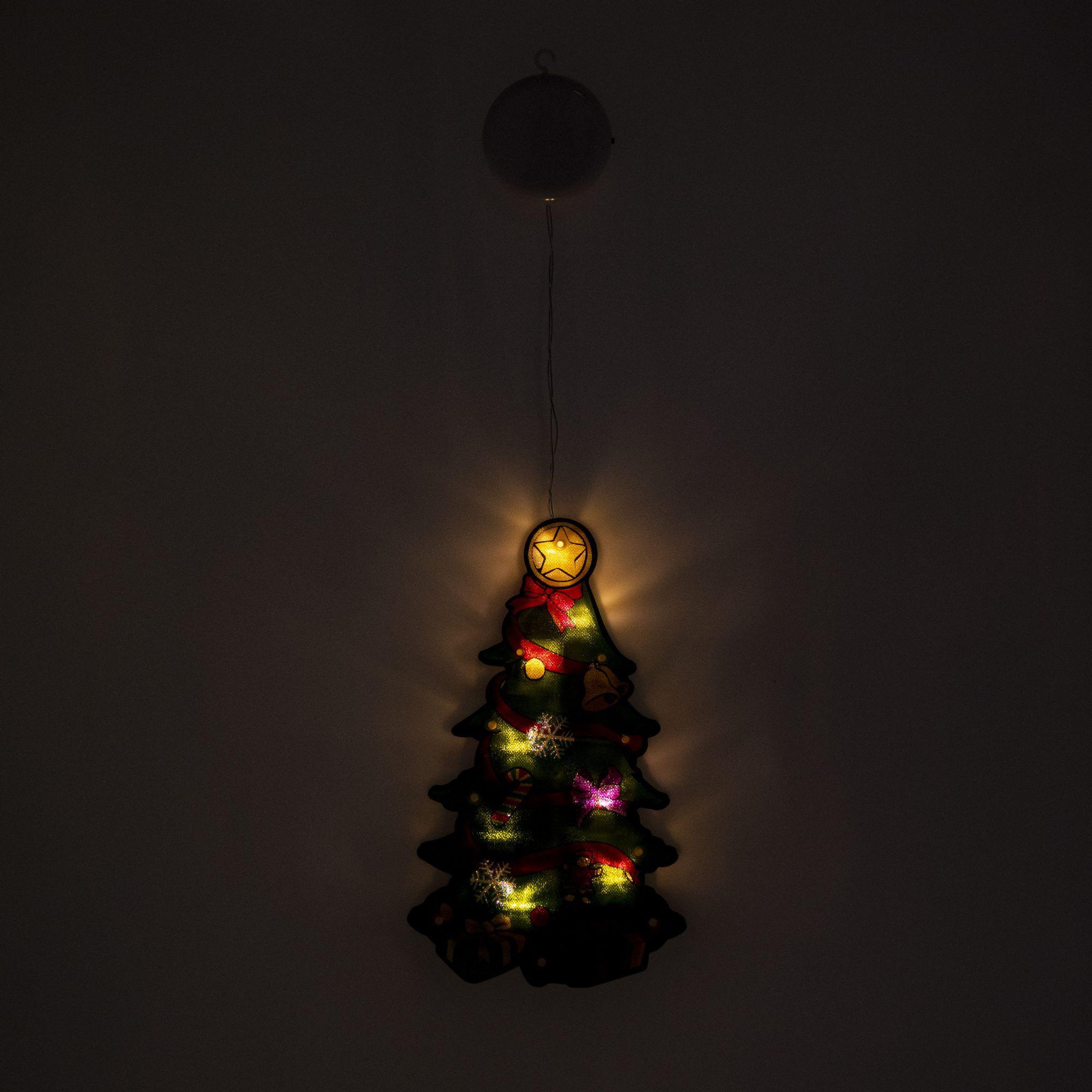 Voir la diapositive 4 : WERKAPRO Sapin lumineux à pile 9led  15 x 25 x 2,6 cm