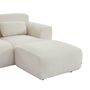 Voir la diapositive 5 : SWEEEK Pouf. module pour canapé. repose-pieds pour canapé 2 places en bouclette blanche. L 76 x P 70 x H 41cm - Wallas