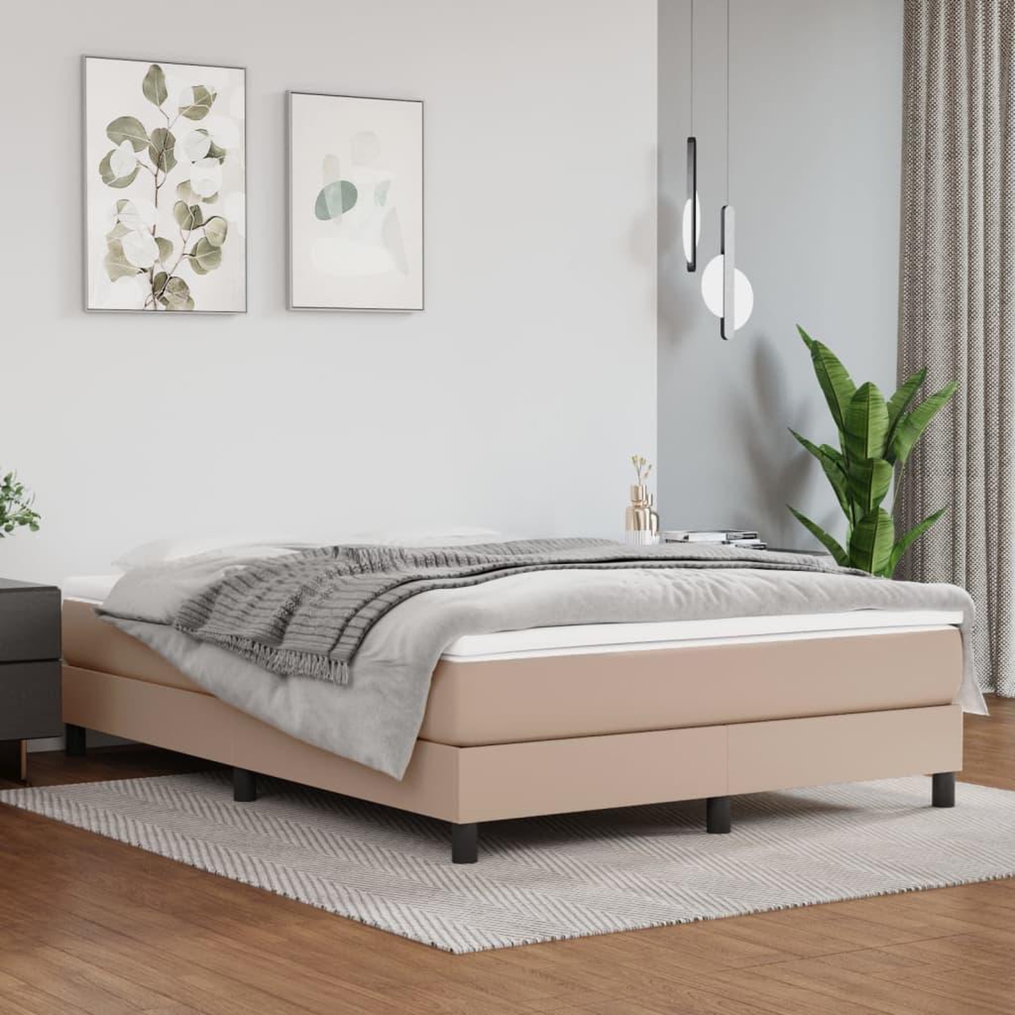VIDAXL Cadre de lit sans matelas cappuccino 140x190 cm similicuir