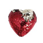 HEART OF THE HOME Décoration pour sapin de Noël en sequin Cœur. Coloris disponibles : Jaune, Rouge, Gris
