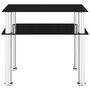 VIDAXL Table d'appoint Noir 45x50x45 cm Verre trempe