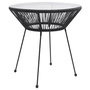 Voir la diapositive 4 : VIDAXL Ensemble a manger de jardin 3 pcs Noir