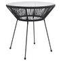 Voir la diapositive 4 : VIDAXL Ensemble a manger de jardin 3 pcs Noir