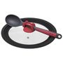 Voir la diapositive 2 : FIVE Couvercle Universel Cuisson  Silitop  31cm Gris