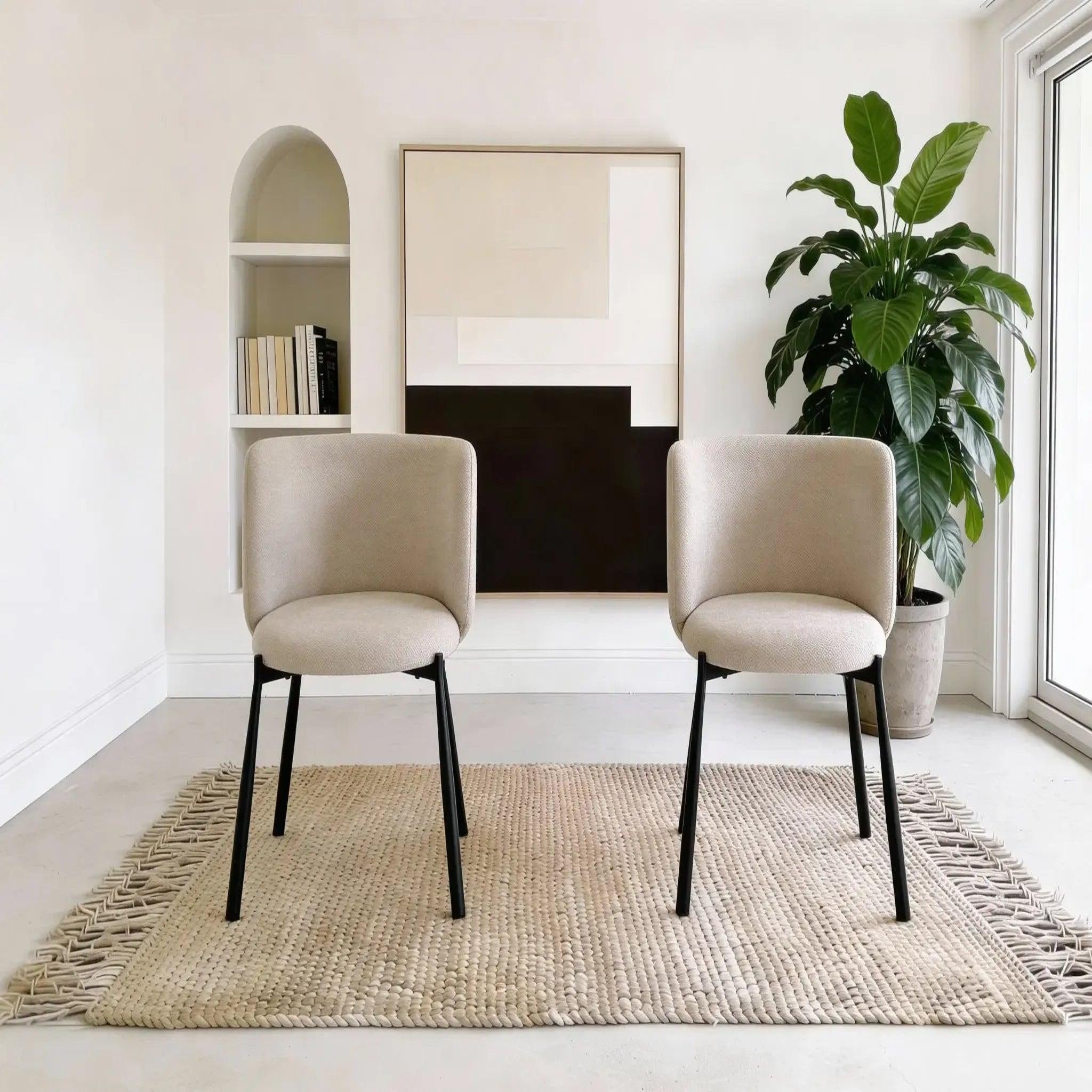 Voir la diapositive 2 : CASANOVA PARIS Ora - lot de 2 chaises pieds en métal noir
