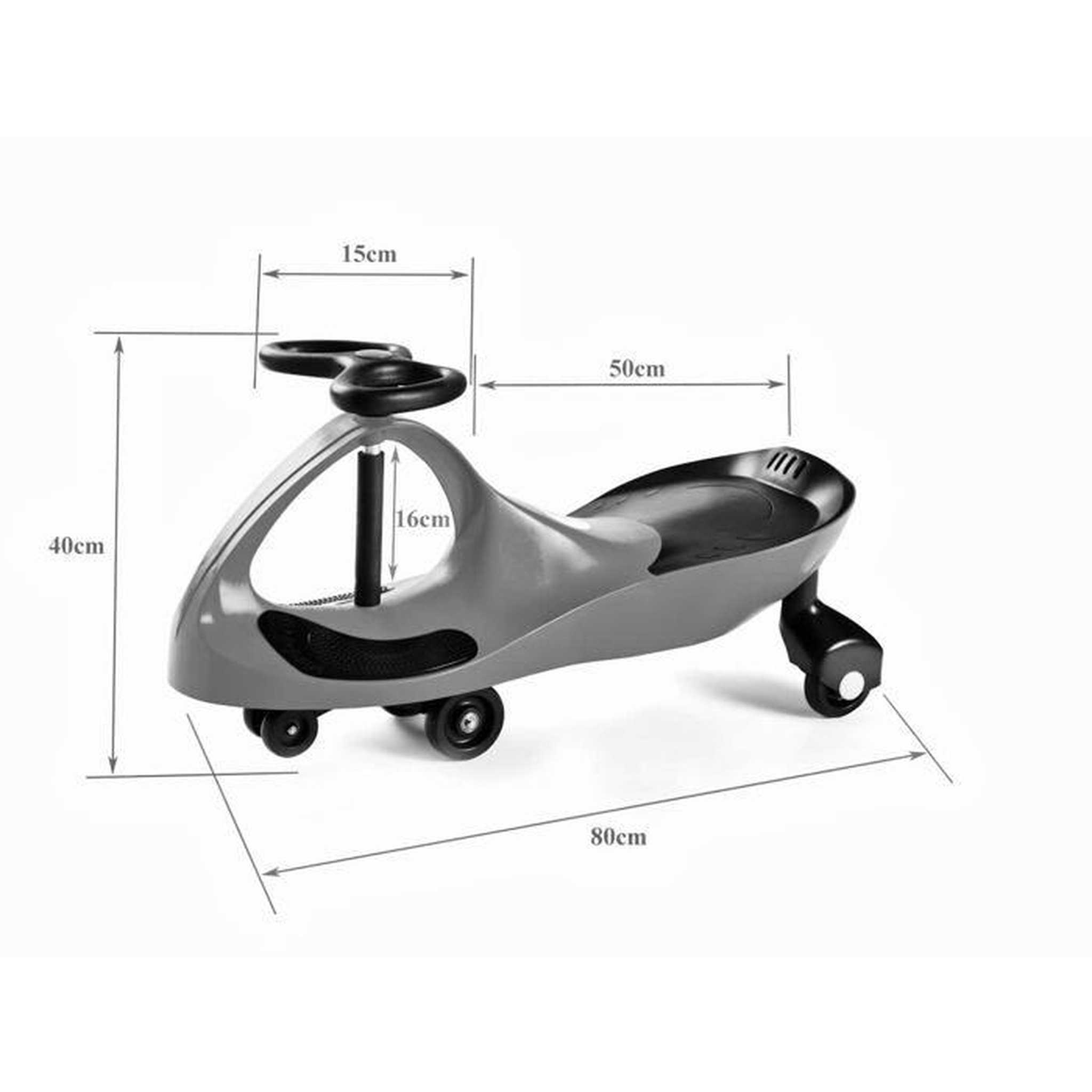Voir la diapositive 3 : HYPERMOTION TwistCar voiture enfant sans batterie roues caoutchouc charge 120 kg, Bleu