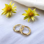 Voir la diapositive 2 : L'ATELIER D'AZUR Boucles d'Oreilles Créoles - Or Jaune - Torsadées