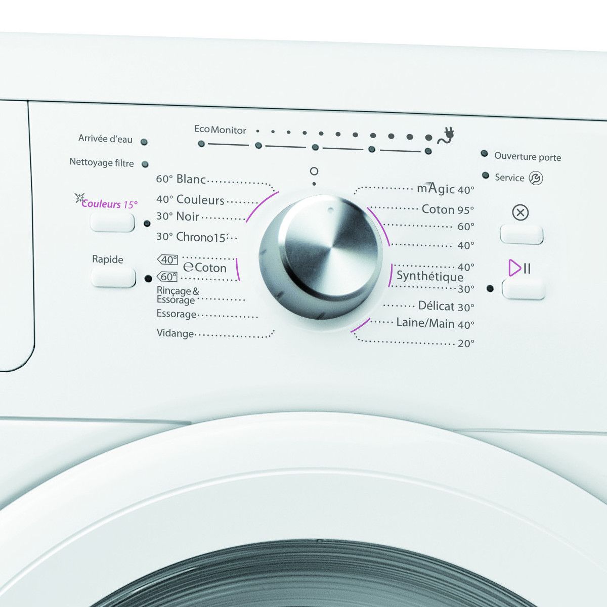 WHIRLPOOL Lave-linge hublot AWOD 4836, 8 Kg, 1400 T/min