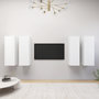 Voir la diapositive 1 : VIDAXL Meubles TV 4 pcs Blanc 30,5x30x90 cm Bois d'ingenierie