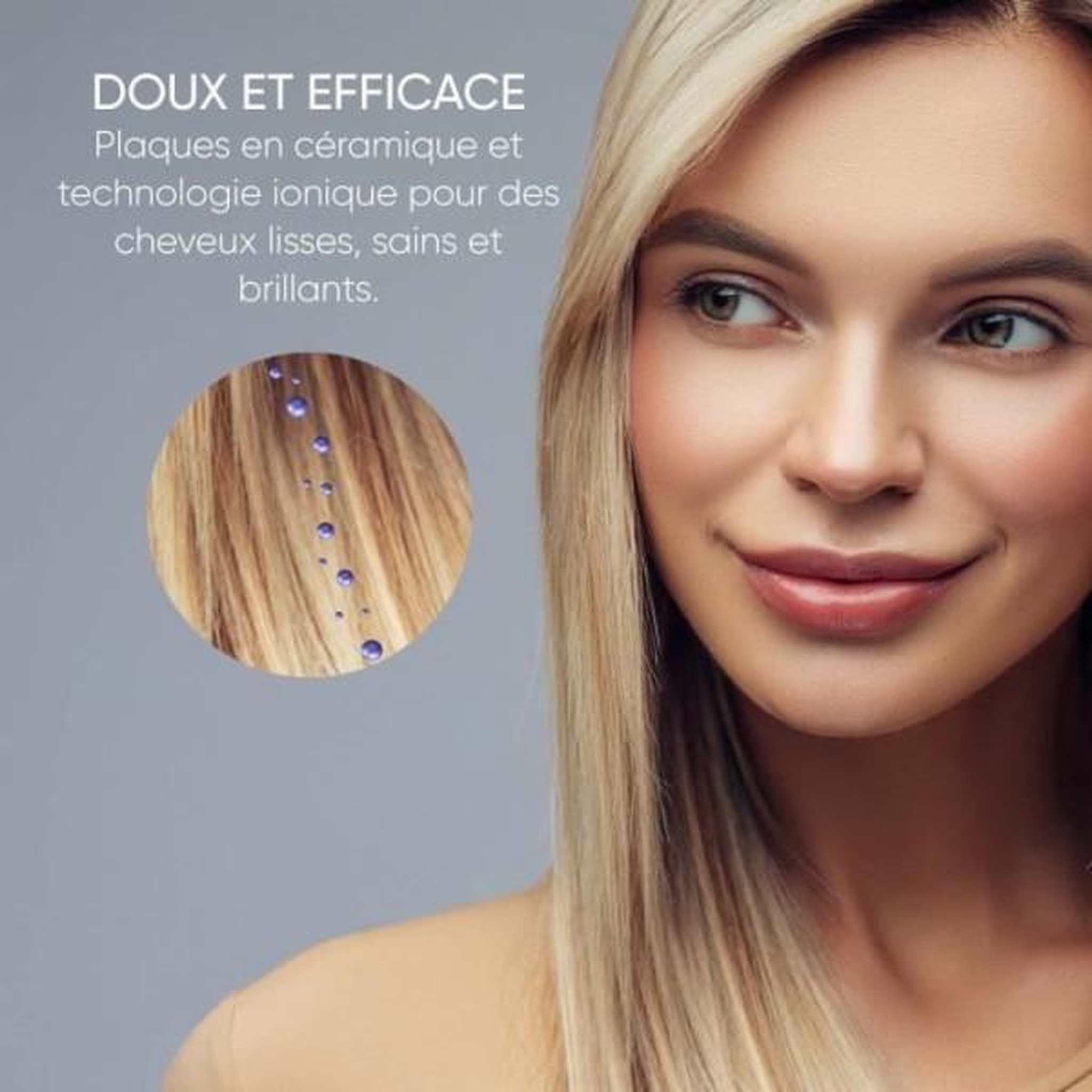 Voir la diapositive 6 : SEVERIN Fer a Lisser Fer a lisser ionique - SEVERIN - HG 0622 - Revetement céramique - Indicateur température LED - Chauffe rapide - Noir