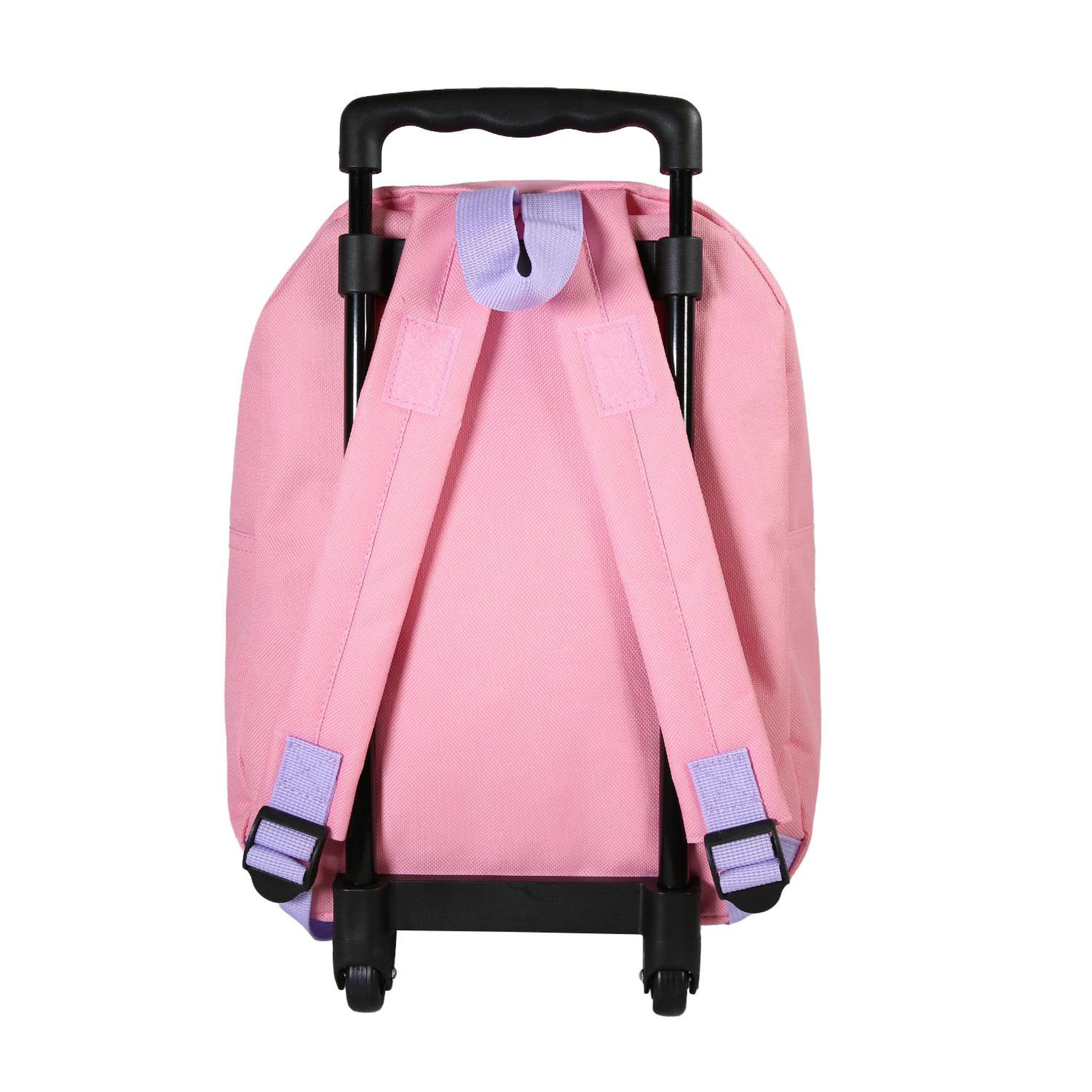 Voir la diapositive 4 : Bagtrotter Sac à dos à roulettes Princesses Disney rose - Bagtrotter