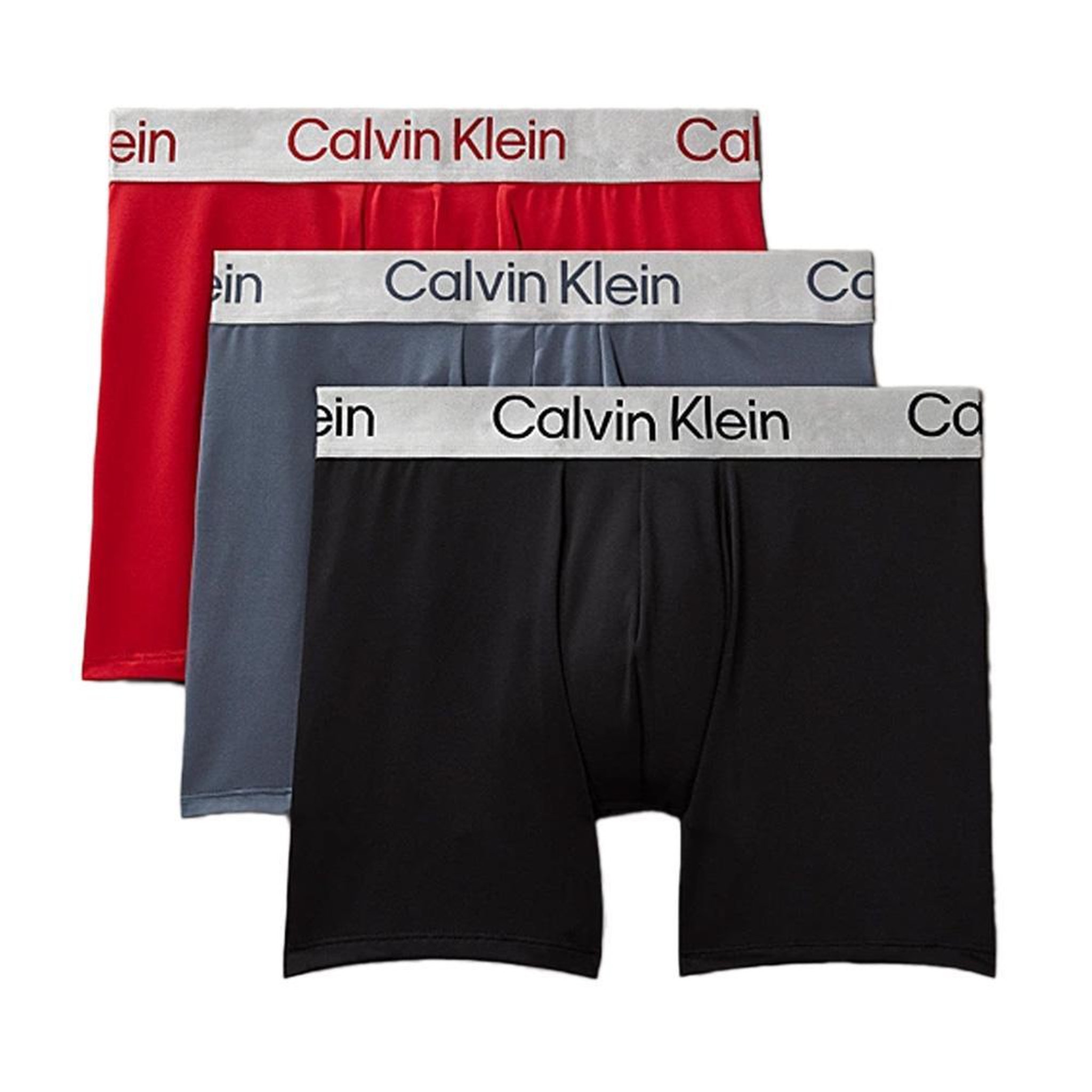 Voir la diapositive 1 : CALVIN KLEIN JEANS X3 Boxers Noir/Rouge Homme Calvin Klein Jeans Boxer Brief