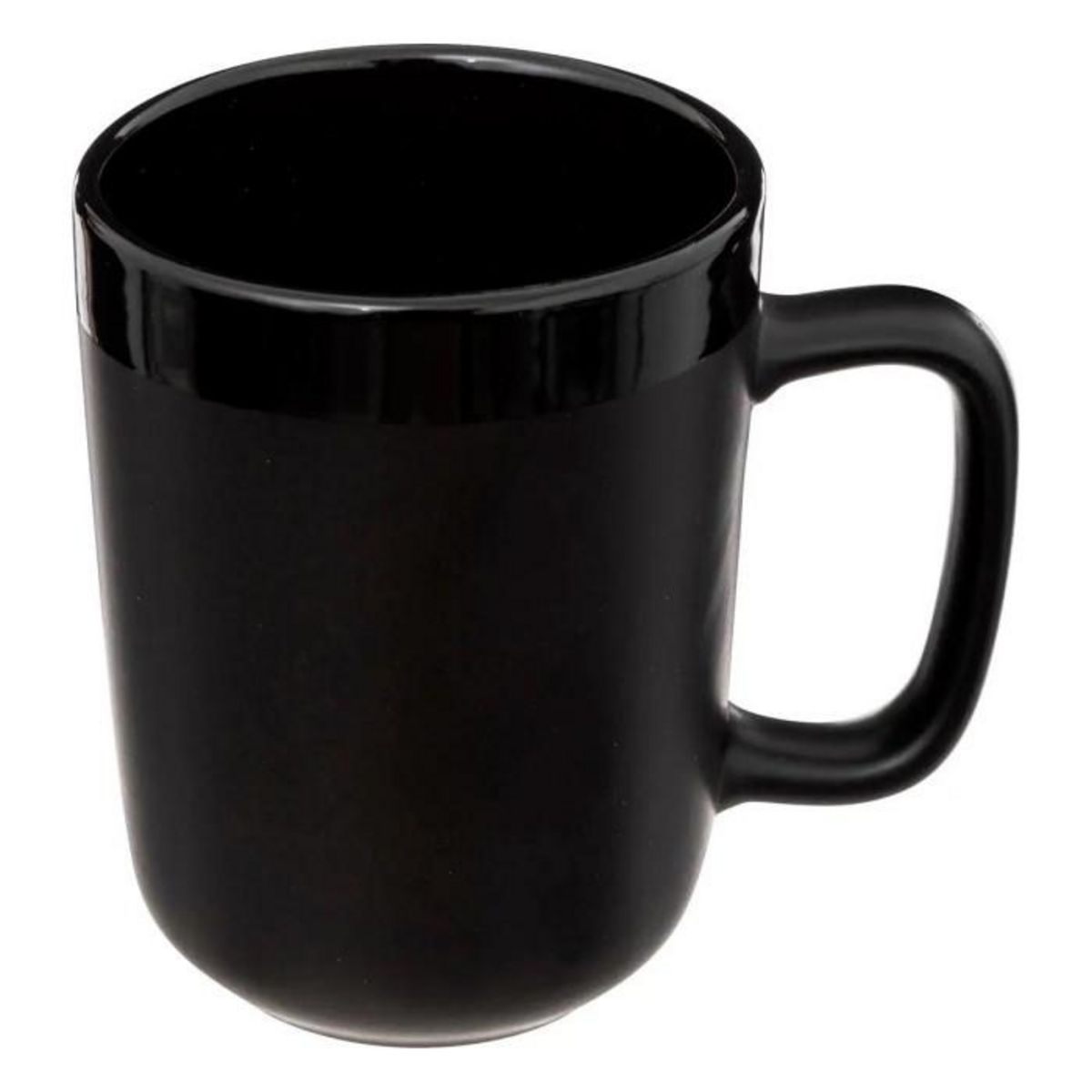 SECRET DE GOURMET Lot de 6 Mugs en Céramique  Alpha  35cl Noir