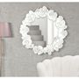 Voir la diapositive 5 : Paris Prix Miroir Mural Design  Flowers  85cm Blanc