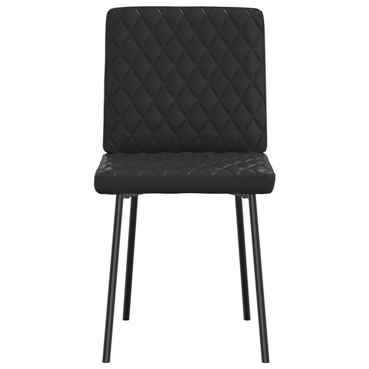 VIDAXL Chaises a manger lot de 2 noir similicuir