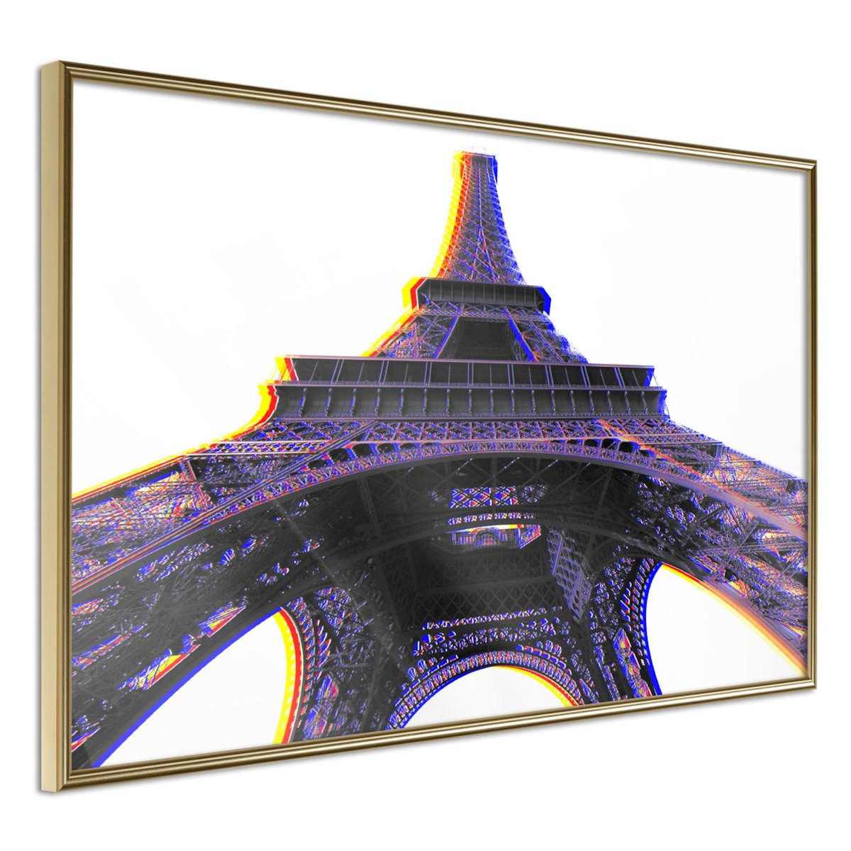 Paris Prix Affiche Murale Encadrée  Symbol of Paris Purple