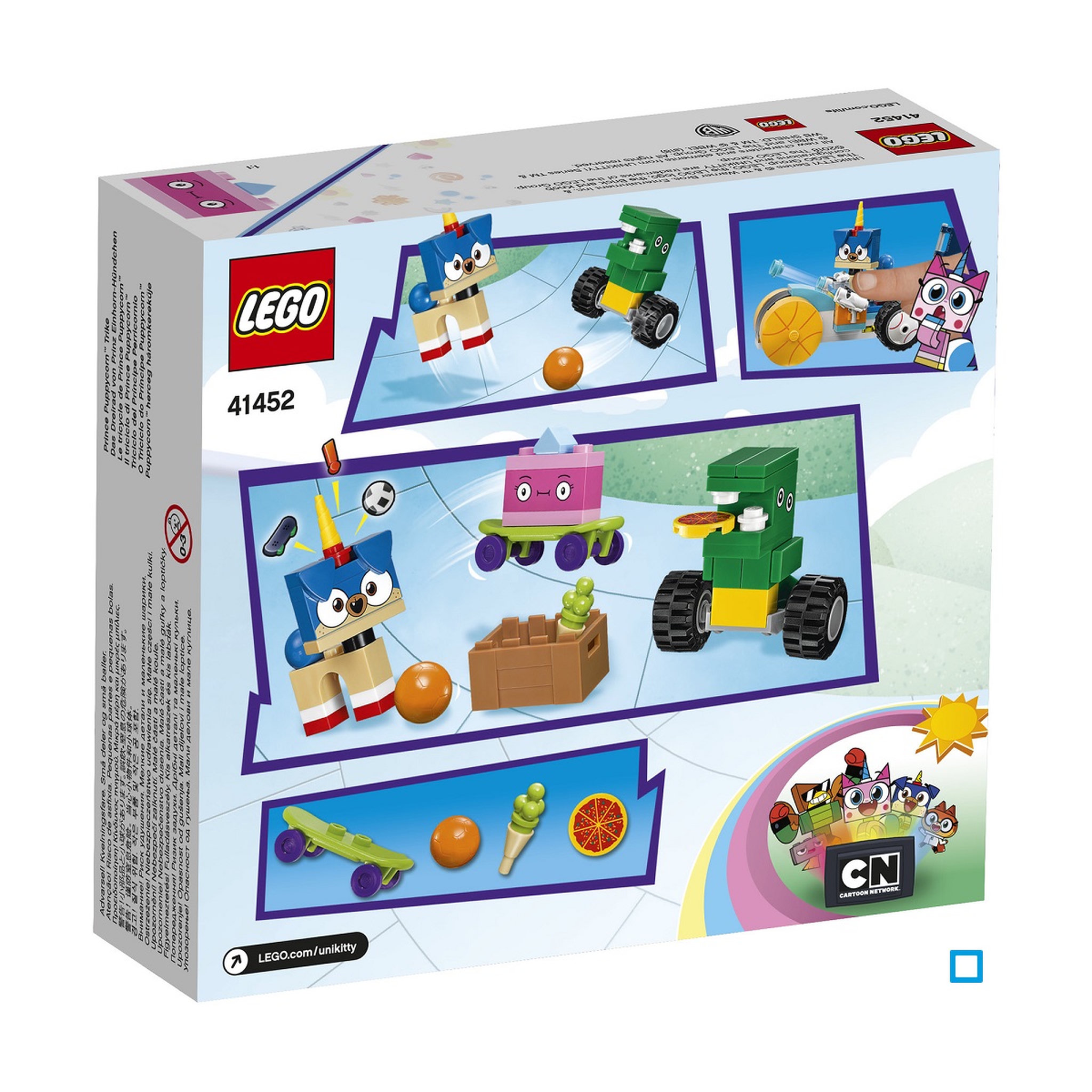 Voir la diapositive 6 : LEGO Unikitty! 41452 - Le tricycle de Prince Puppycorn 
