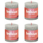 Voir la diapositive 1 : BOLSIUS Bolsius Bougies pilier rustiques Shine 4 pcs 80x68 mm Gris sableux