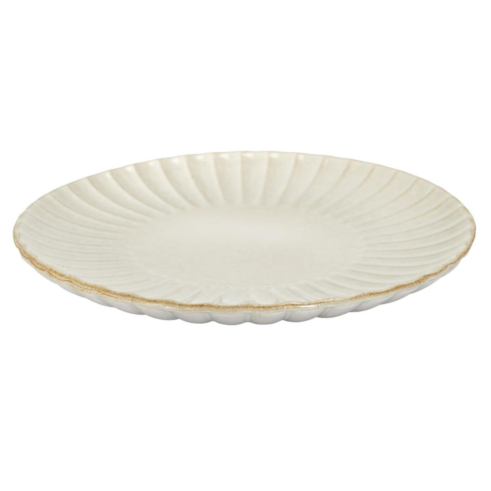Voir la diapositive 2 : The Home Deco Factory Assiette de présentation  vlora  32cm beige