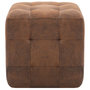 Voir la diapositive 3 : VIDAXL 2 pcs Poufs Marron 30 x 30 x 30 cm Similicuir daim