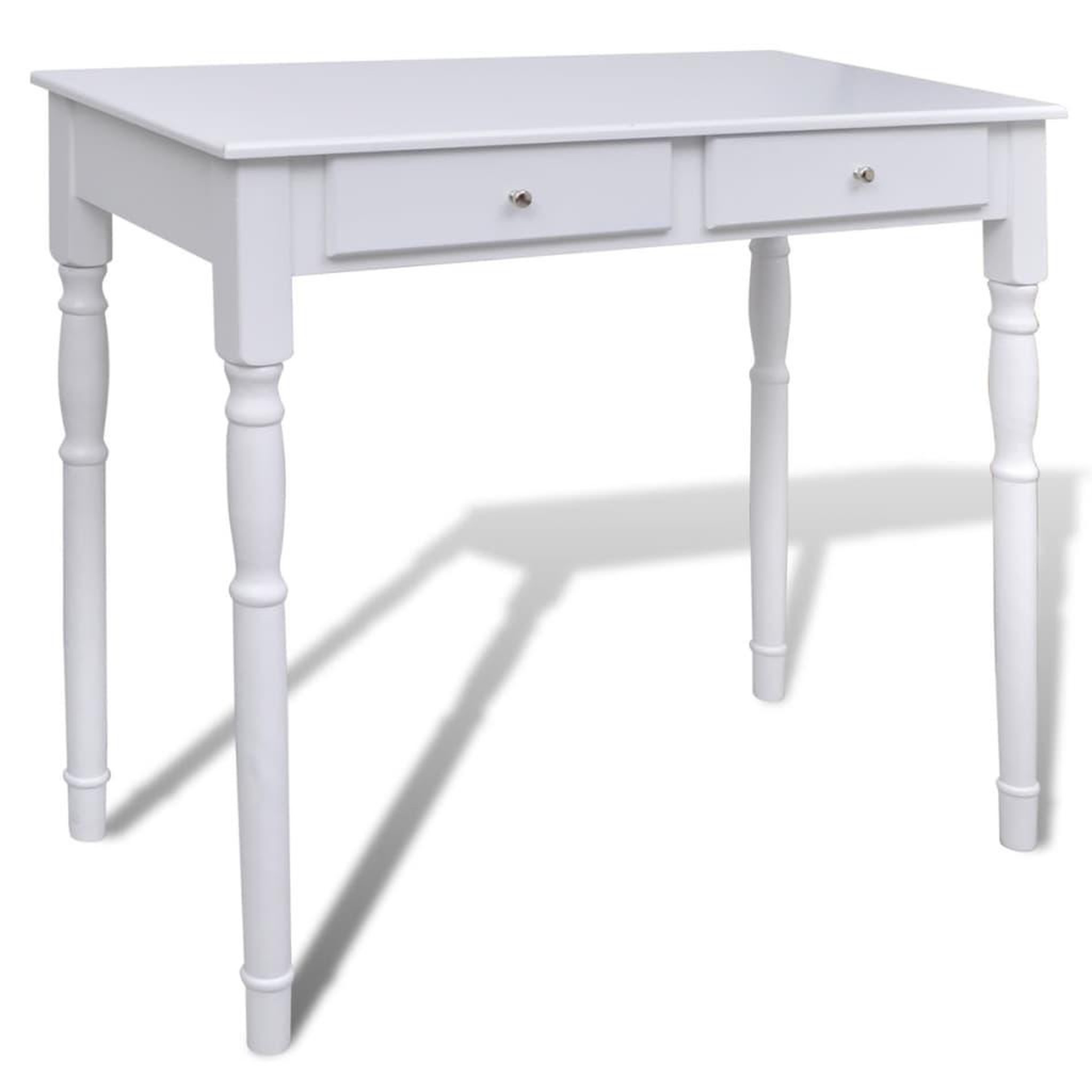 Voir la diapositive 5 : VIDAXL Coiffeuse avec miroir et tabouret 2 tiroirs blanc