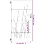 Voir la diapositive 6 : VIDAXL Portail de jardin 85x200 cm acier corten conception d'herbe