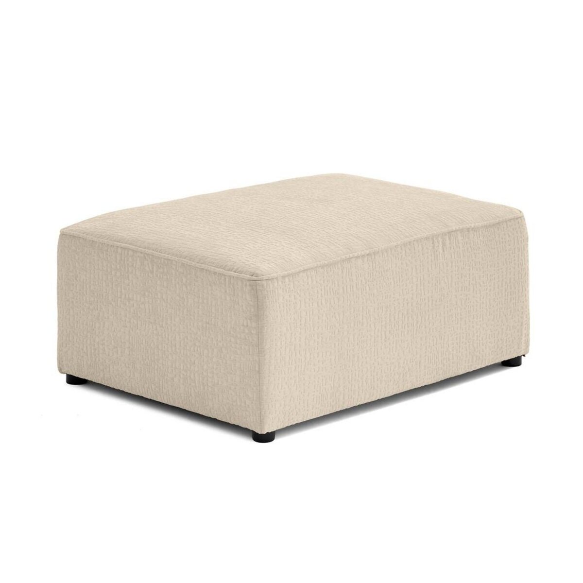 BEST MOBILIER Topaze - pouf - en tissu velours relief