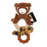 LES DEGLINGOS Anneau de dentition en silicone pour bébé Speculos le tigre - Soulagement des dents et jouet d'éveil