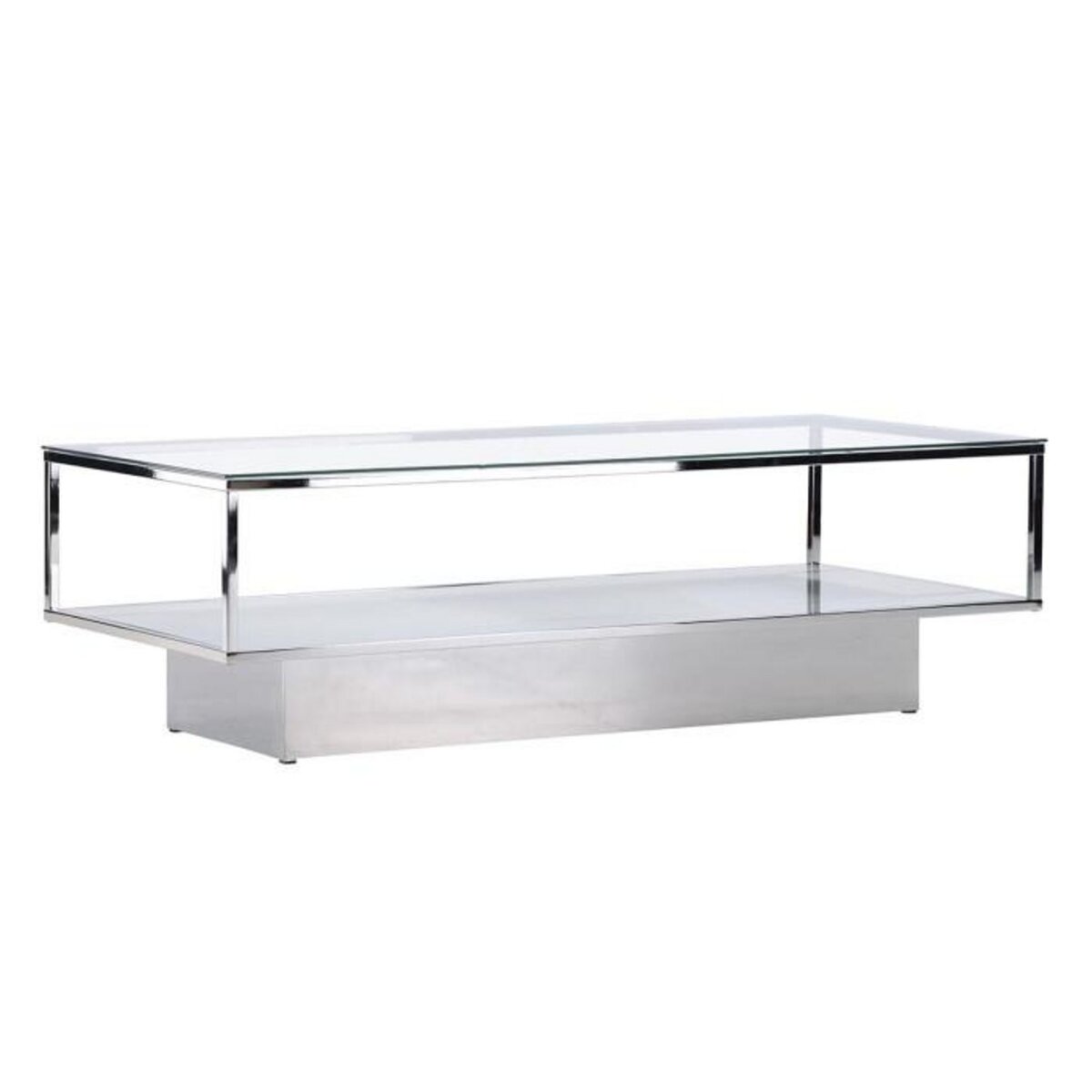 Paris Prix Table Basse Design en Verre  Maglehem  130cm Argent