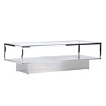 Paris Prix Table Basse Design en Verre  Maglehem  130cm Argent
