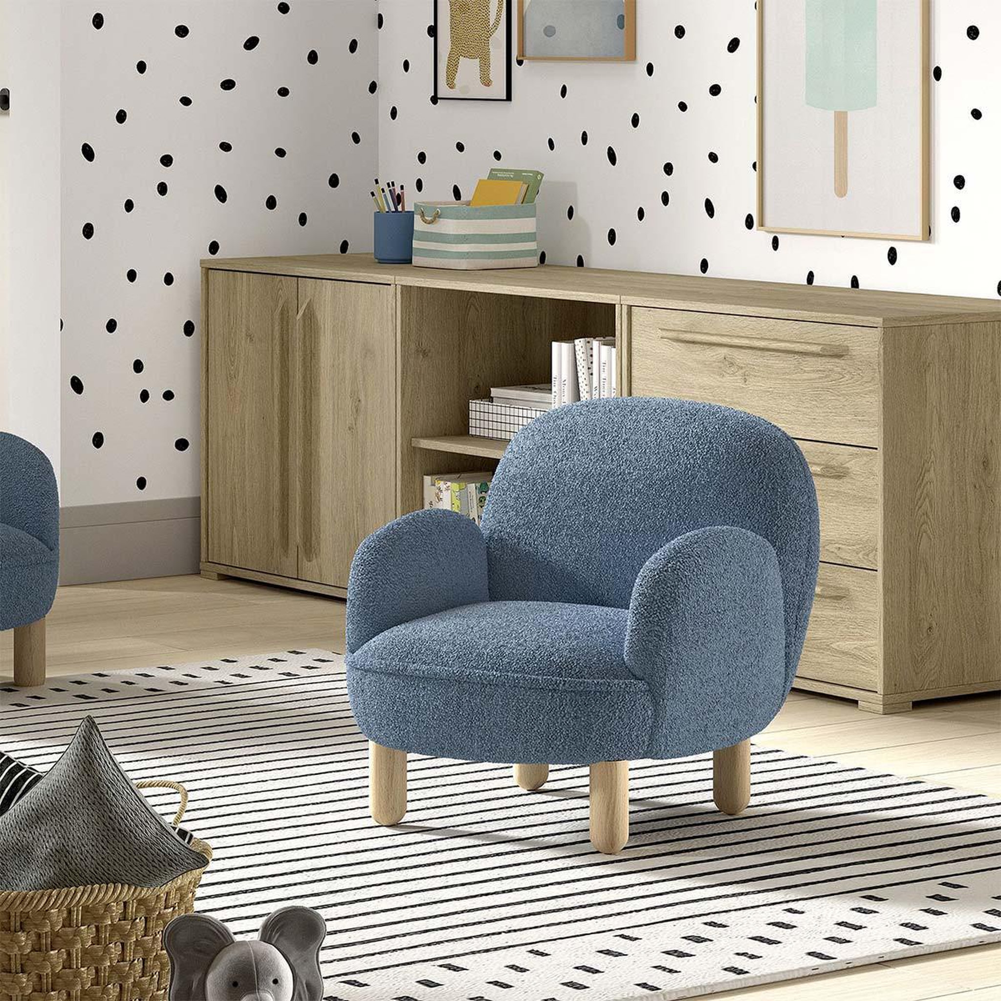 Voir la diapositive 5 : Vipack Fauteuils pour enfant rocky - bleu